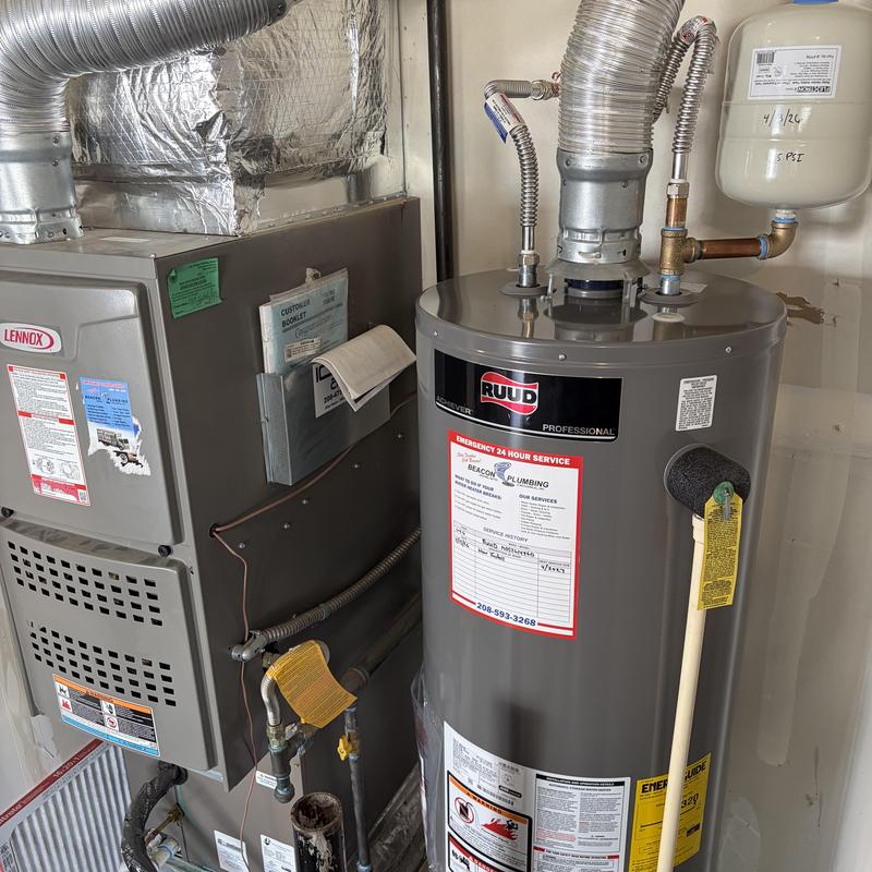 Ruud 50-gallon gas water heater installation Ruud 50-gallon gas water heater installation