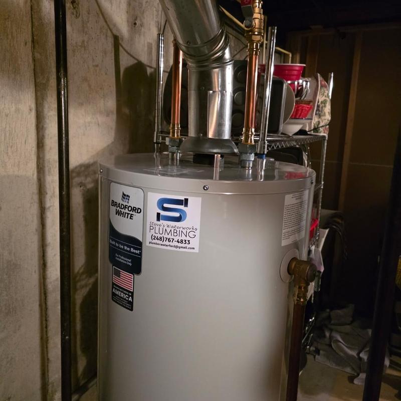 Bradford White 40-gallon water heater installation