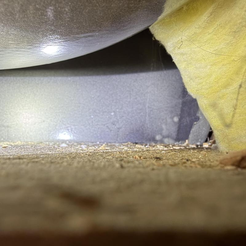 Water heater leak detection in tight crawl space