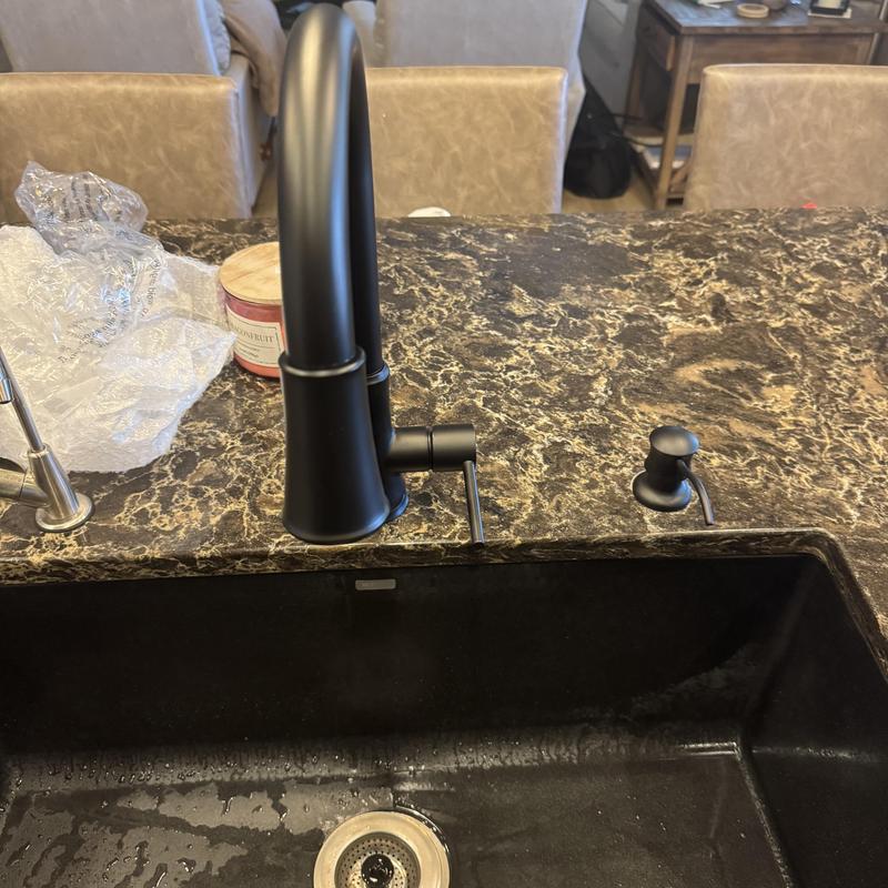 Pfister kitchen faucet and sink on granite countertop Pfister kitchen faucet and sink on granite countertop
