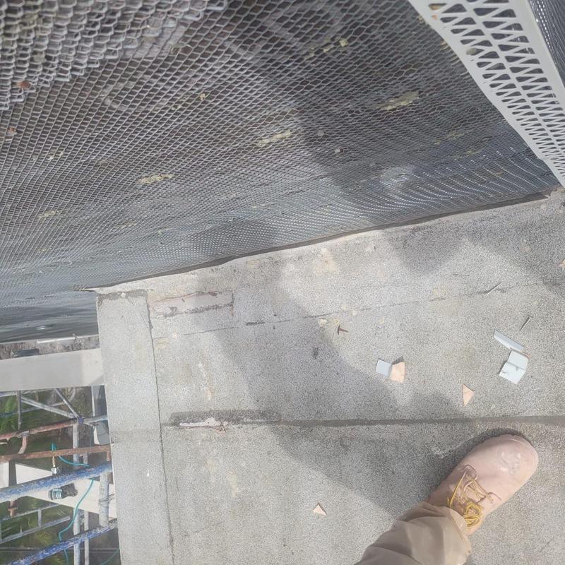 Flat roof membrane with metal drip edge repair, Sanibel Island
