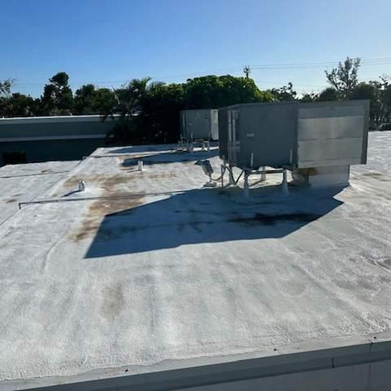 Spray foam flat roof with elastomeric coating issues