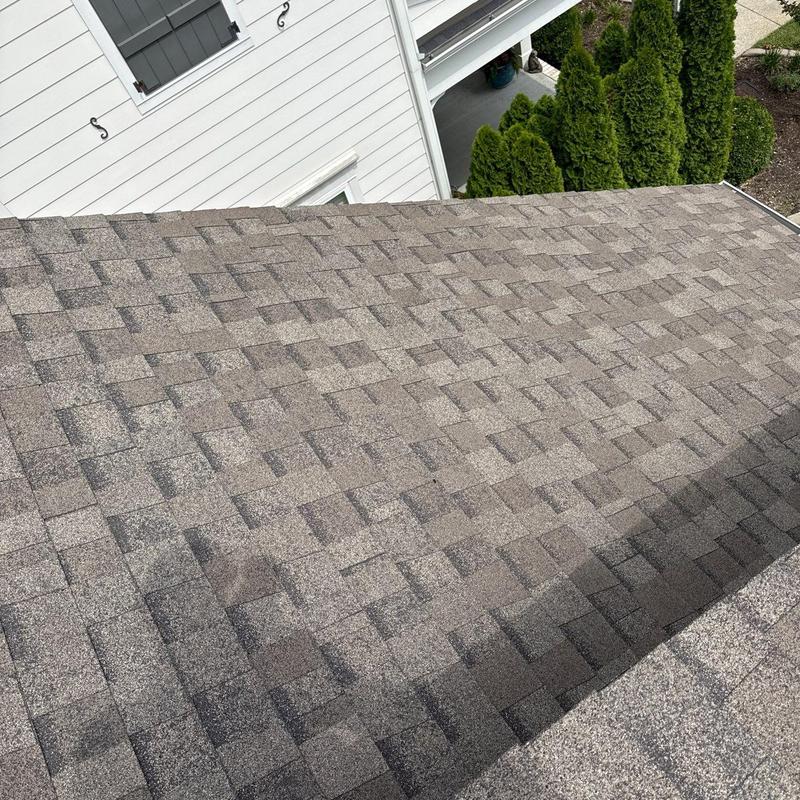 Asphalt shingle roof with hail damage inspection in Franklin