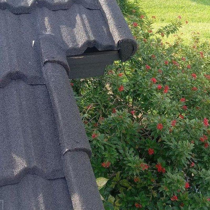 Charcoal Pacific stone coated steel roof edge detail