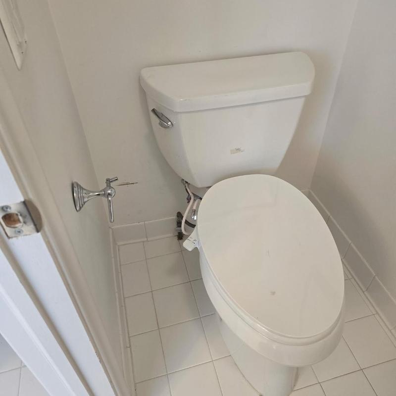 Flushmate power flush installation in bathroom toilet