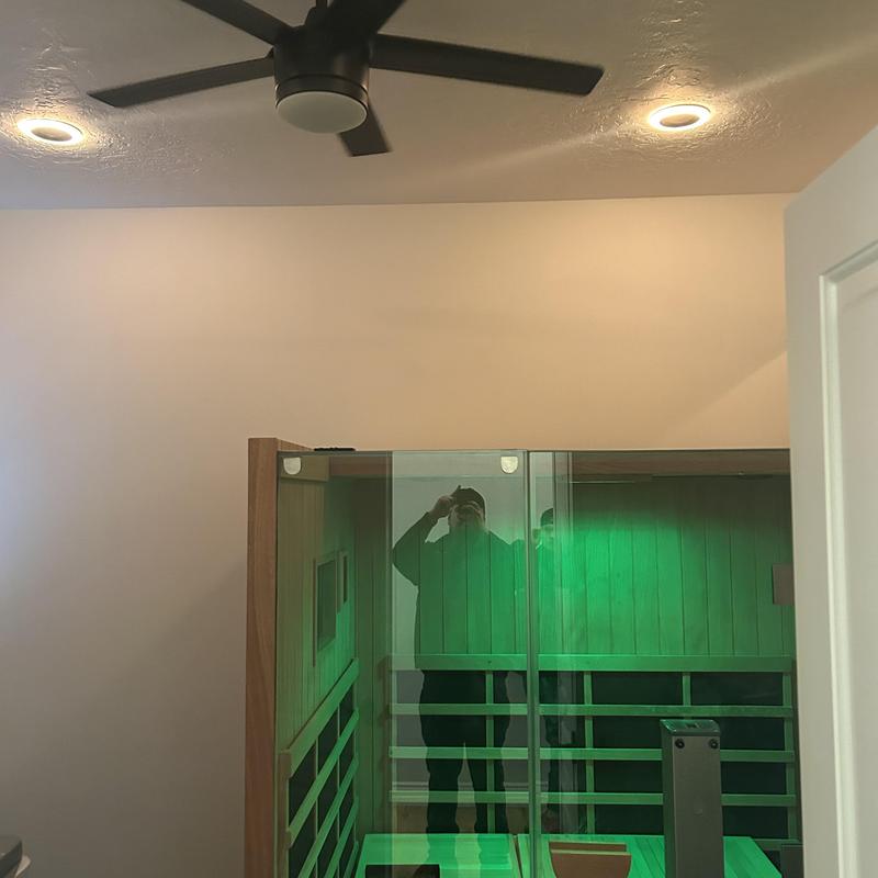 Halo night light LED can fixtures with ceiling fan