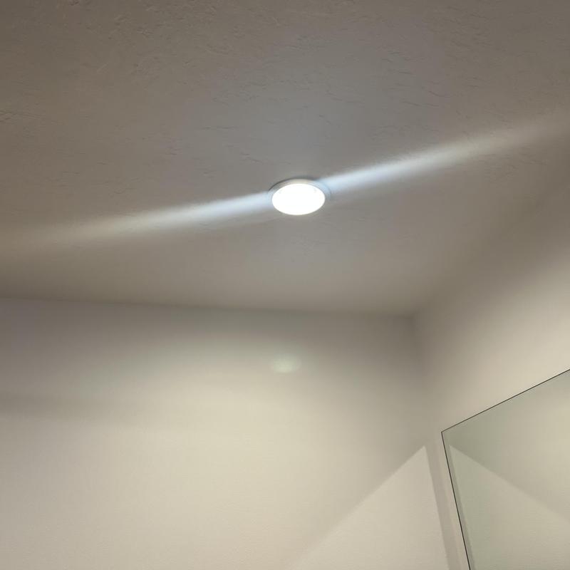 Halo night light integrated ceiling fixture lit