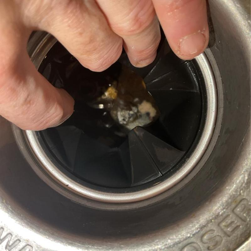 Garbage disposal interior blown rubber baffle repair