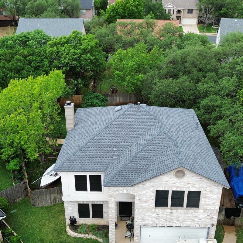 30-year GAF slate roof and new gutters in Cypress Creek