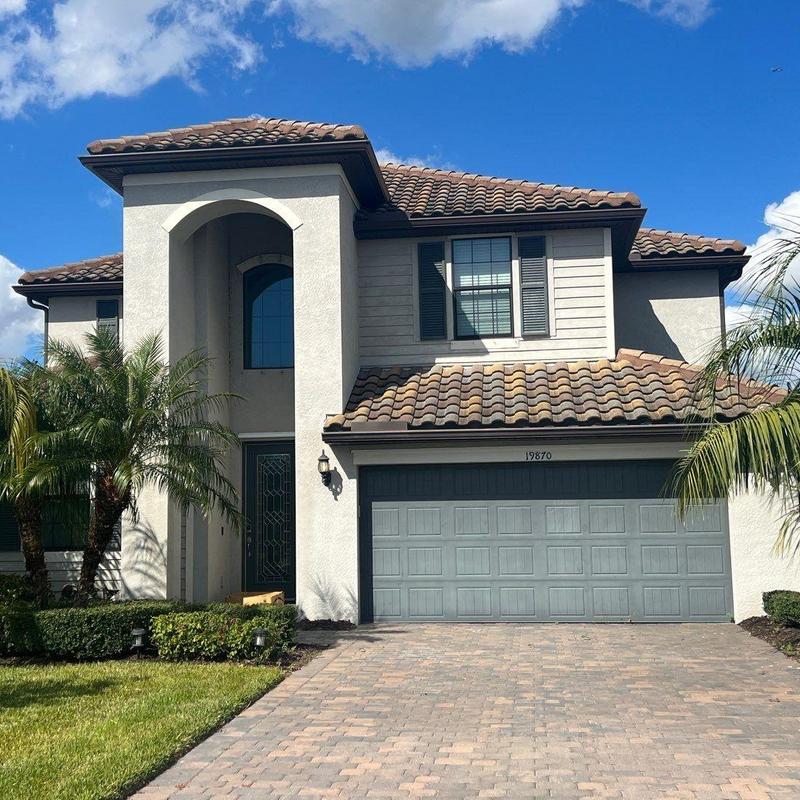 Concrete tile roof with foam adhesion in Estero FL