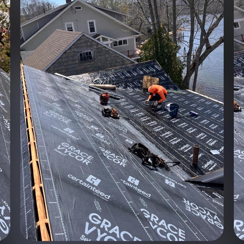 Asphalt roof underlayment installation with tools