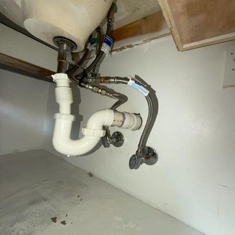 Lavatory drain trap and shut off valves installation