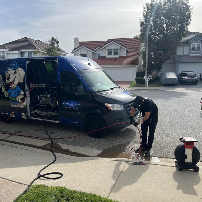 Area drain hydro jetting with root clearing in Agoura Hills Area drain hydro jetting with root clearing in Agoura Hills
