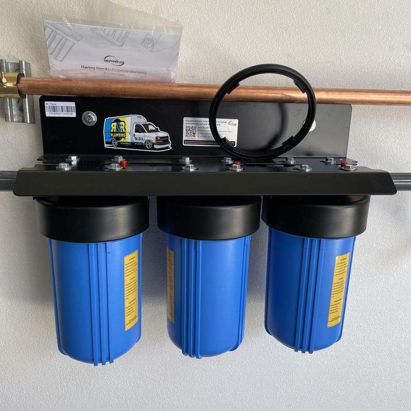 Whole-house water filtration system installation in Murrieta