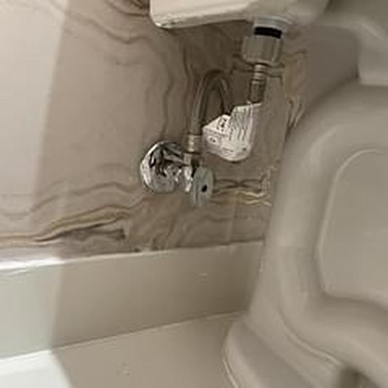 Toilet angle stop valve replacement and wax seal reset