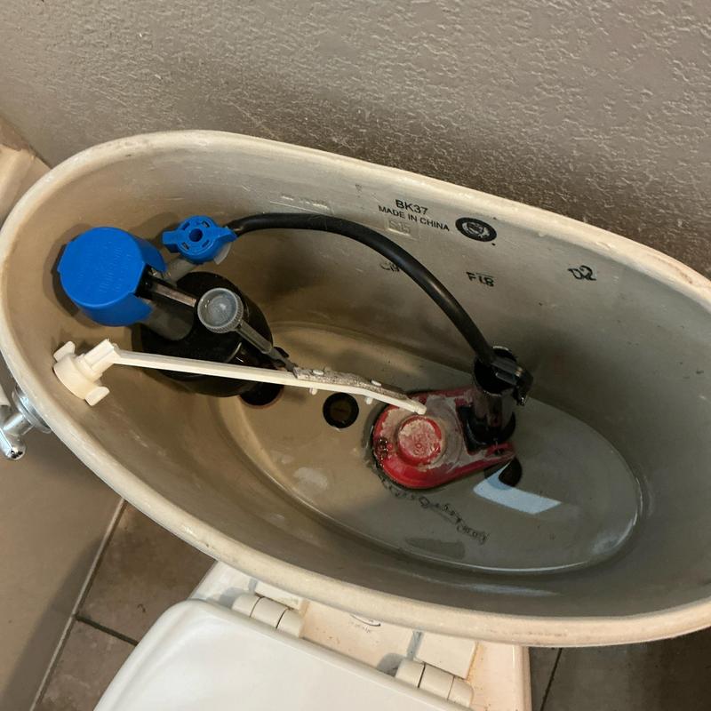 Toilet tank fill valve and flapper installation parts