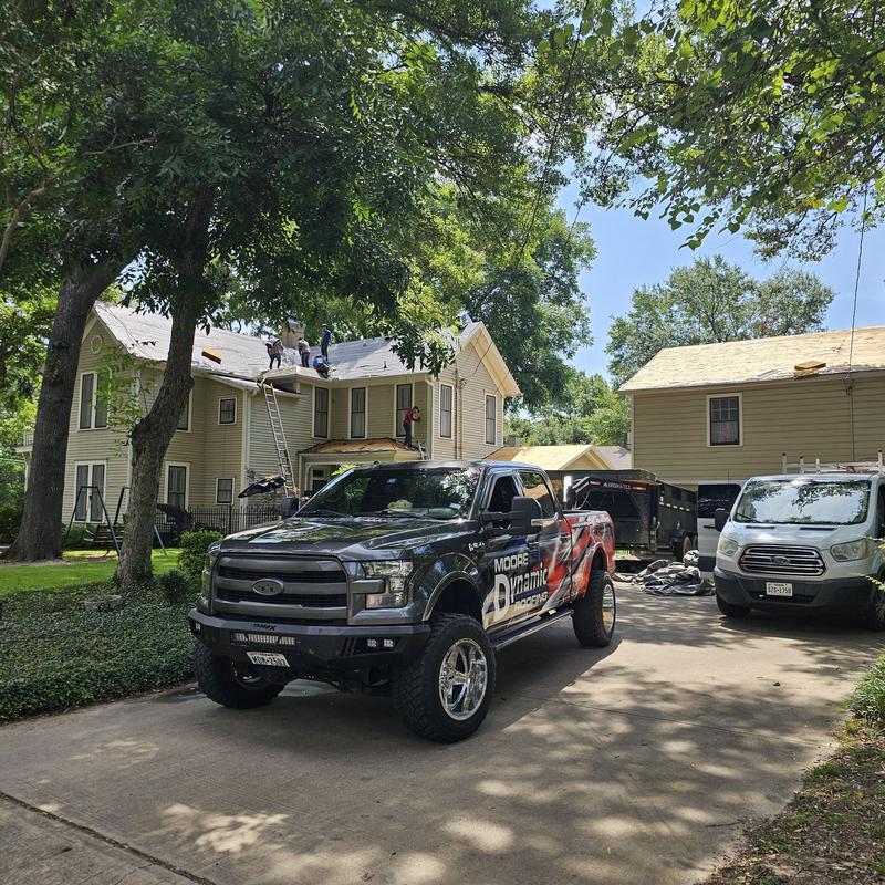 Asphalt shingle roof with hail damage inspection