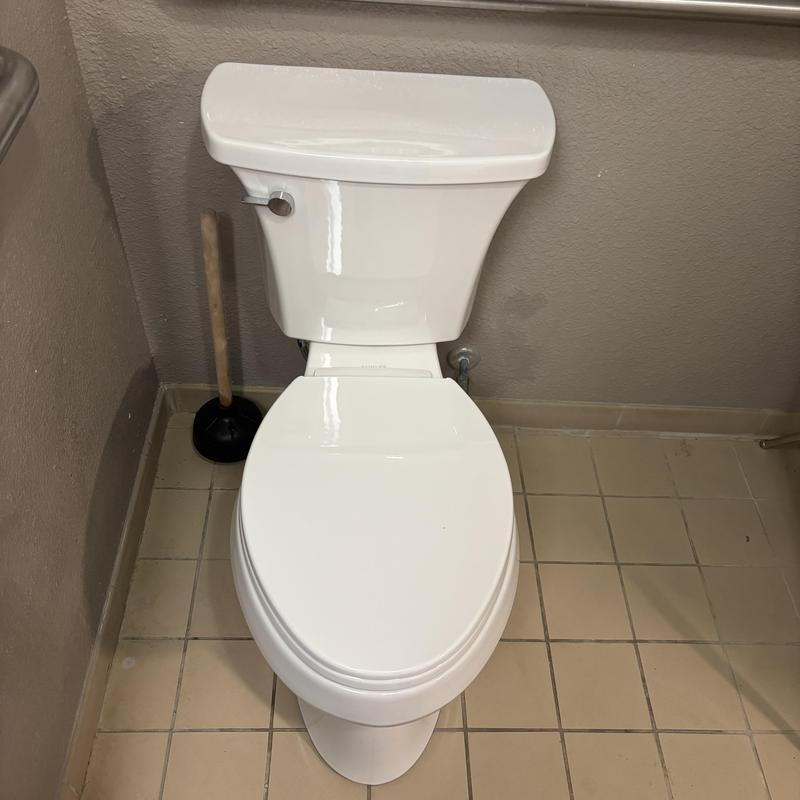 Toilet replacement with angle stop and water shutoff