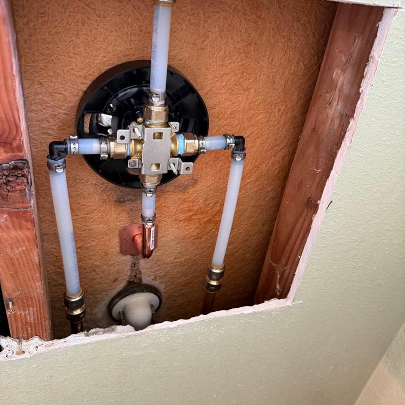 Tub shower valve replacement with PEX connections