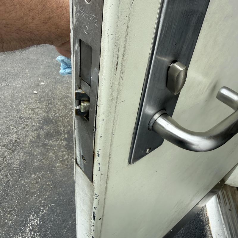 Corbin mortise lock latch repair on delivery door