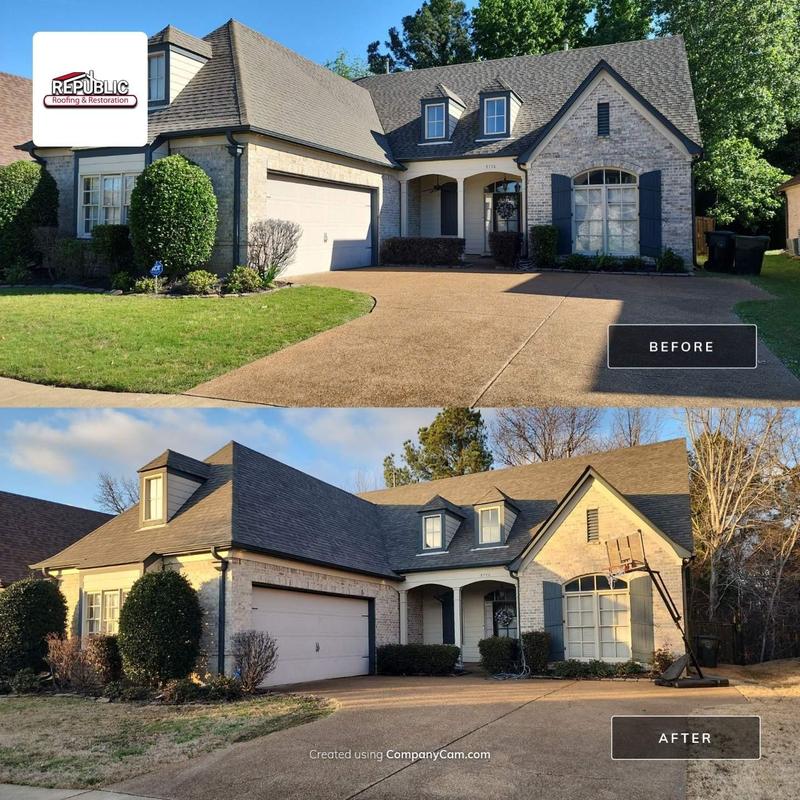 Owens Corning Oakridge asphalt roofing on residential home