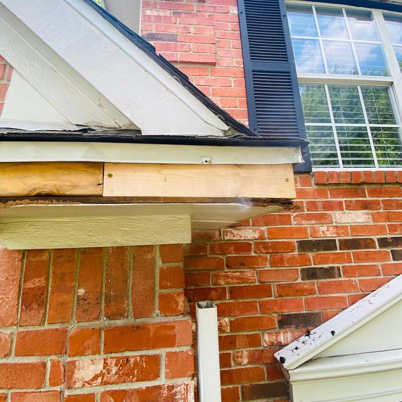 LP Smartside fascia board and gutter structure repair