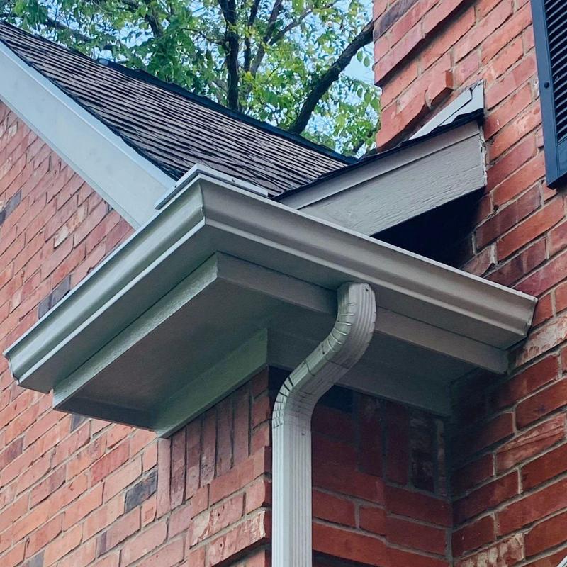 LP Smartside fascia board with gutters in McKinney TX