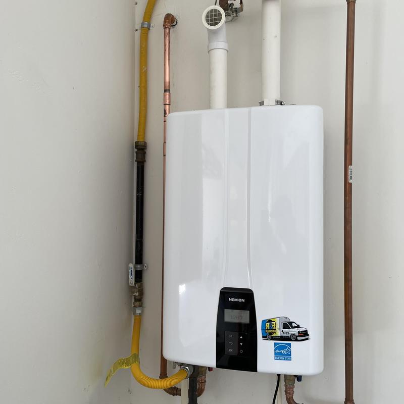 Navien 240S2 tankless water heater with venting corrections