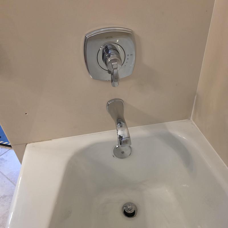 Tub-shower valve and tub spout installation