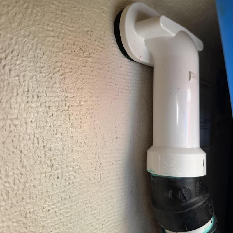 Jacuzzi tub overflow drain assembly installed