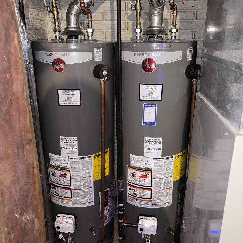 Gas water heaters installation in utility closet