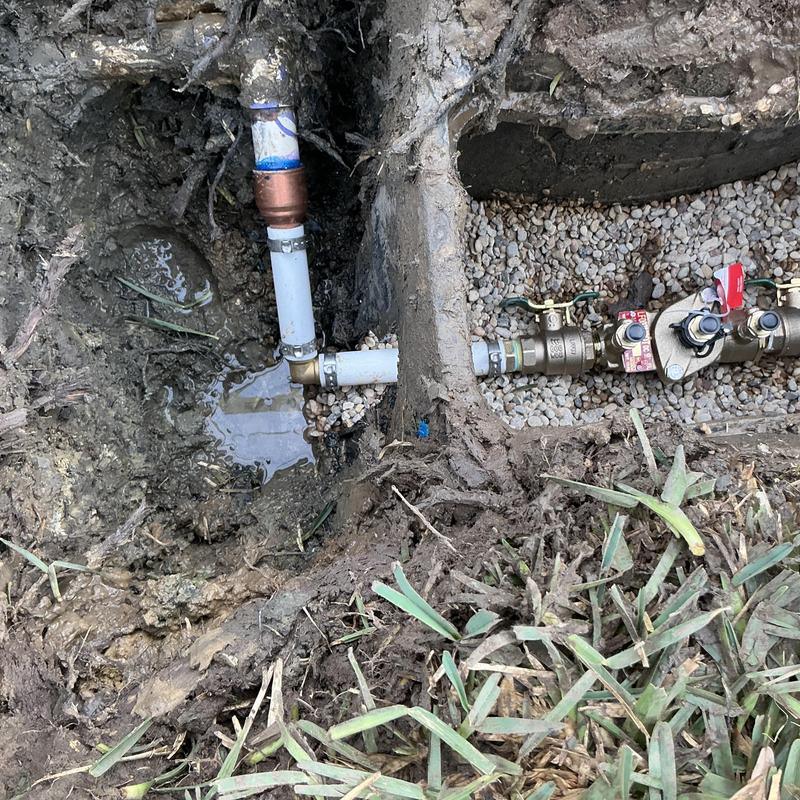 Double check valve and isolation ball valve installation