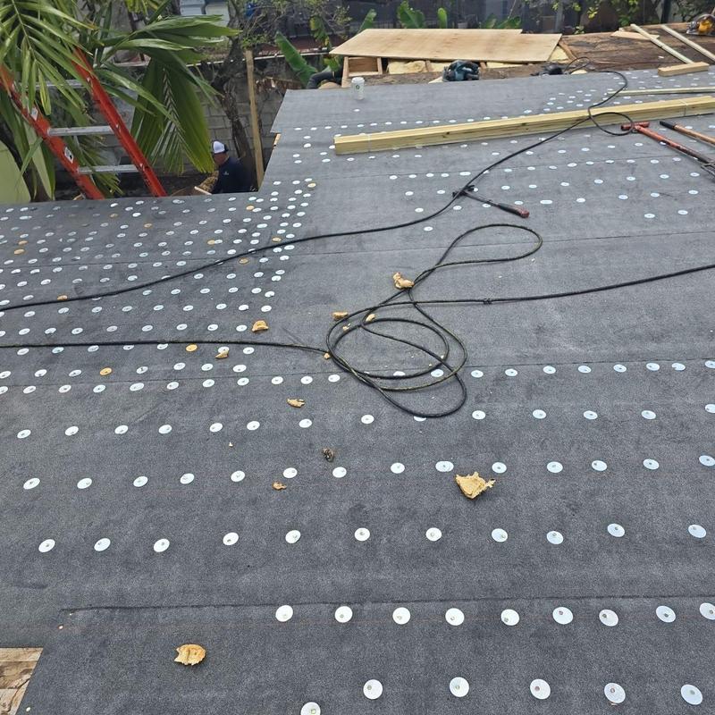GAF capsheet flat roof with tapered insulation installation
