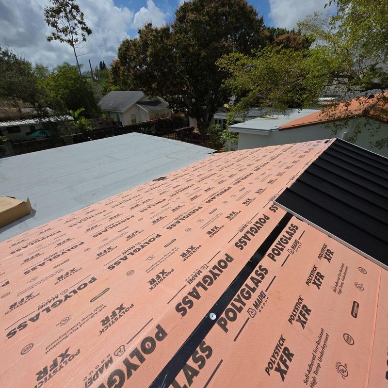 Standing seam metal roofing underlayment installation