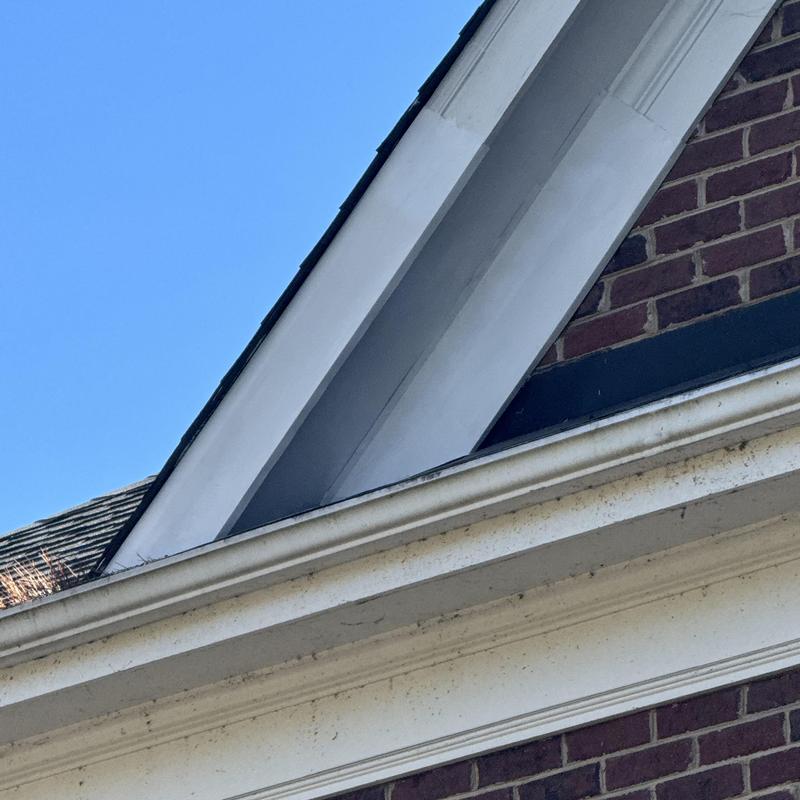 Fascia with aluminum coil wrap and paint finish