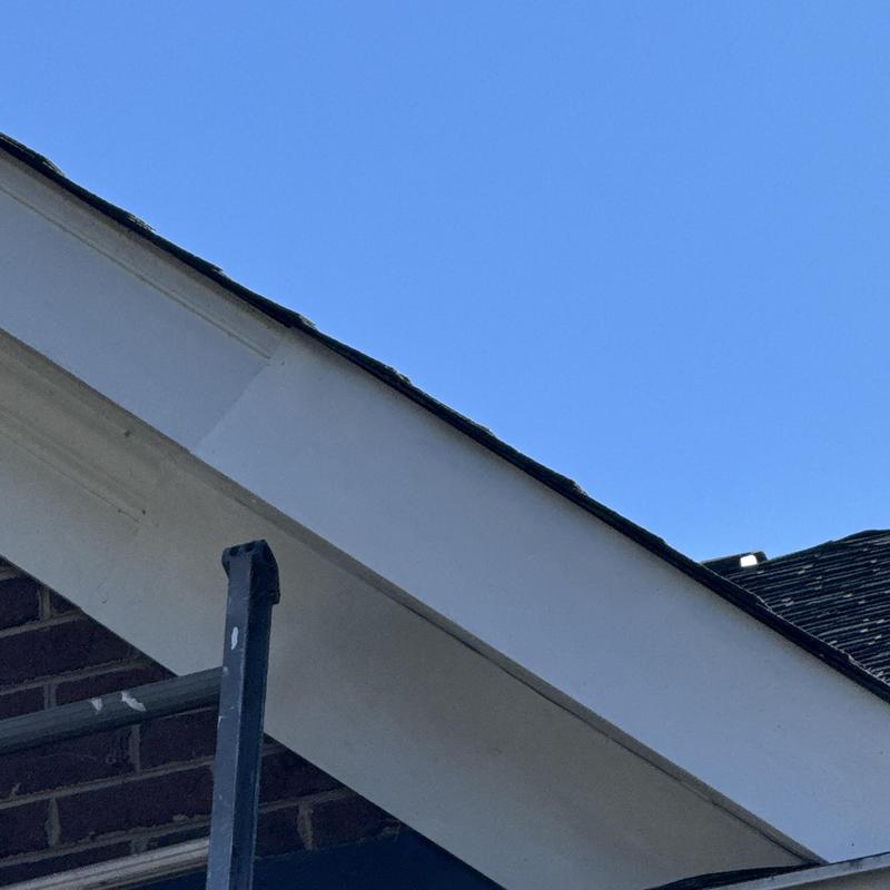 Fascia with aluminum coil wrap and paint finish