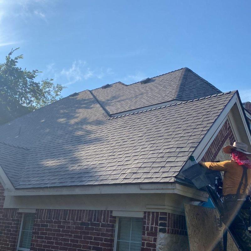GAF Timberline HDZ shingle roof with new gutters installation