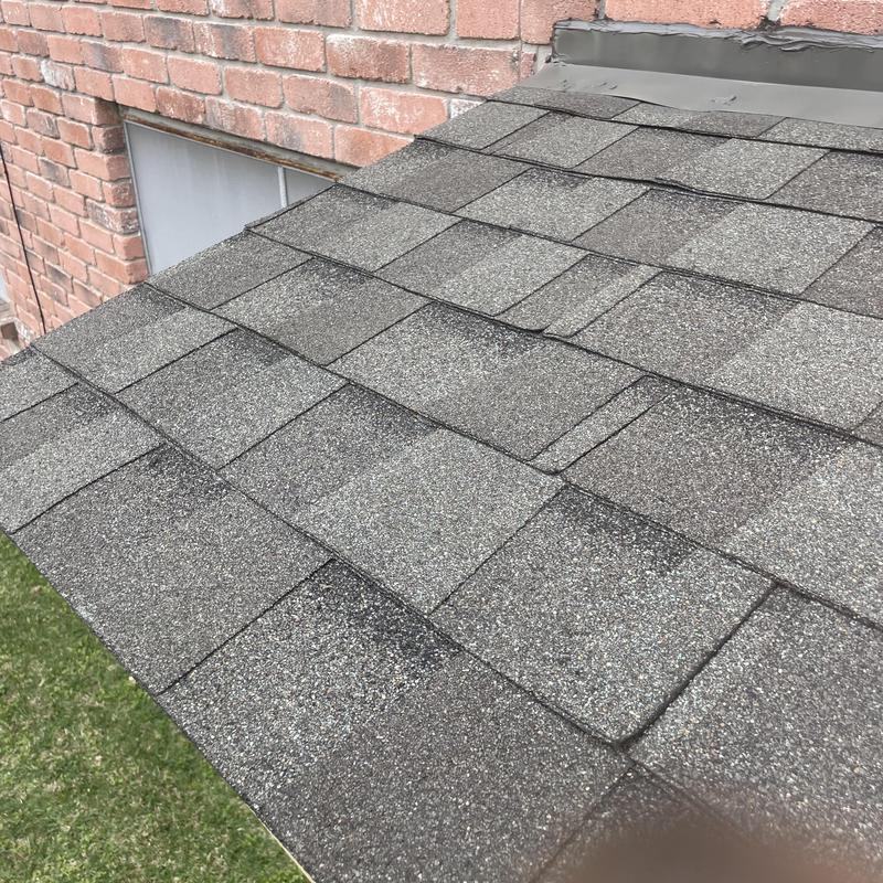 Porch roof with Tamko shingles and metal flashing