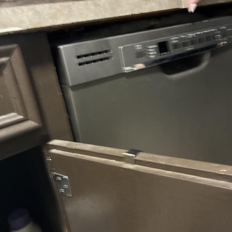 Dishwasher installation with new shut-off valve and flex line