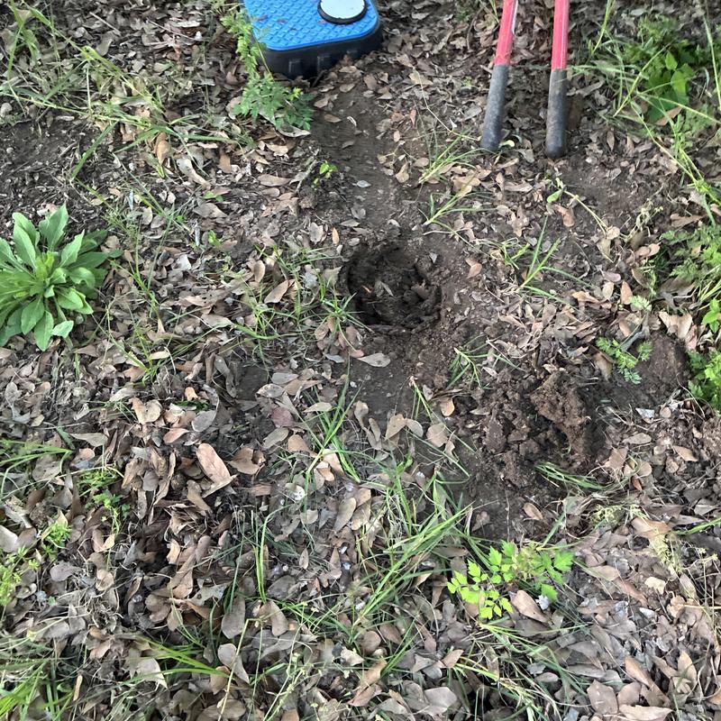 Main water shut-off valve excavation and installation site