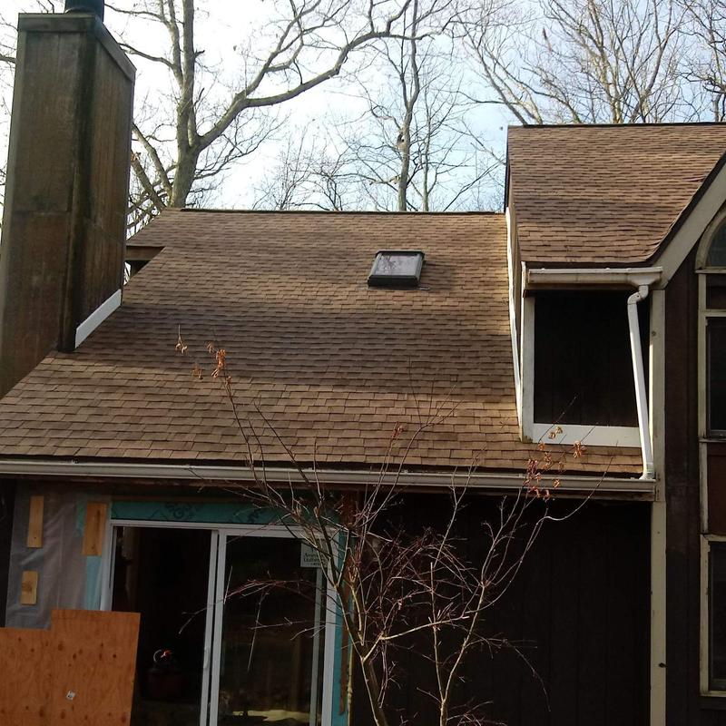 Asphalt shingle roof with skylight installation in Bushkill Asphalt shingle roof with skylight installation in Bushkill