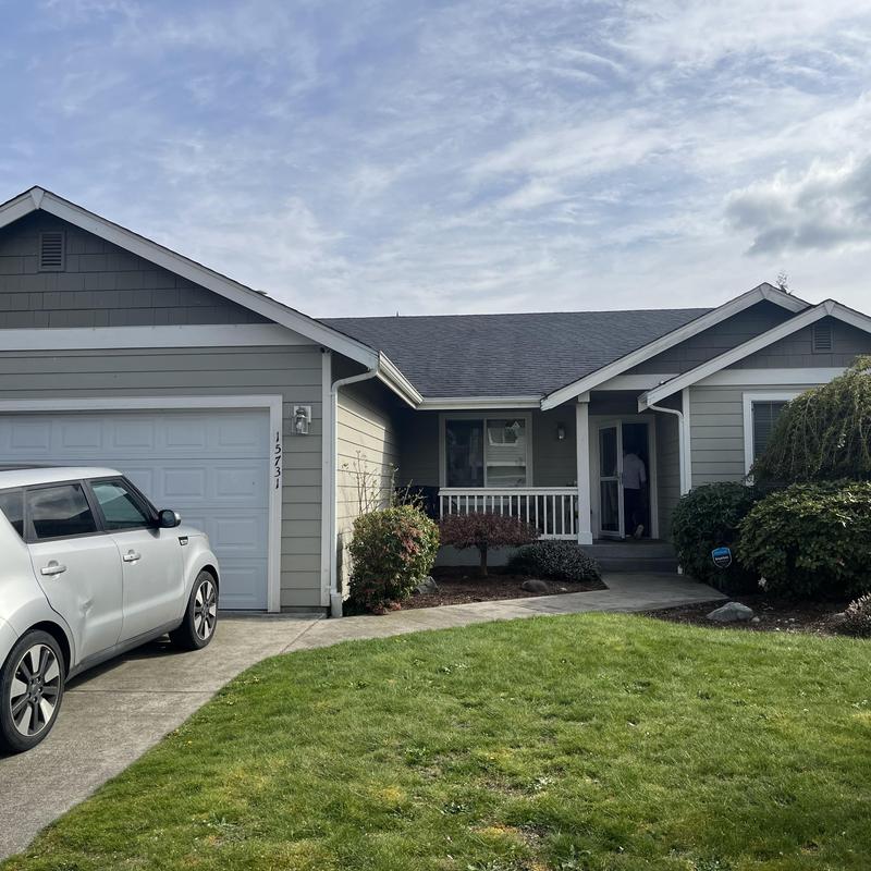 Asphalt shingle roof on residential house in Hayden, ID