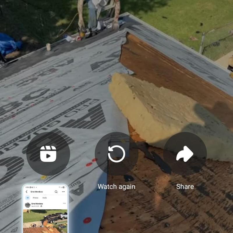 Roof underlayment installation for hail damage repair