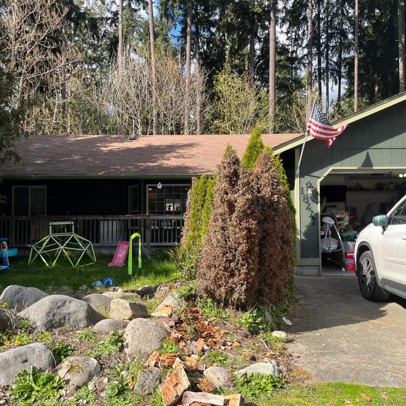 Asphalt shingle roof on residential home in Hayden, ID
