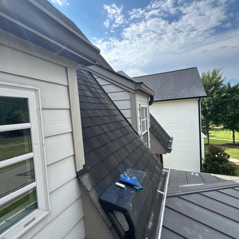 Architectural shingle roof inspection with minor damage