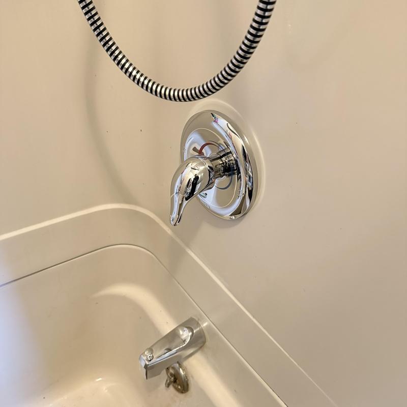 Shower valve replacement with chrome handle