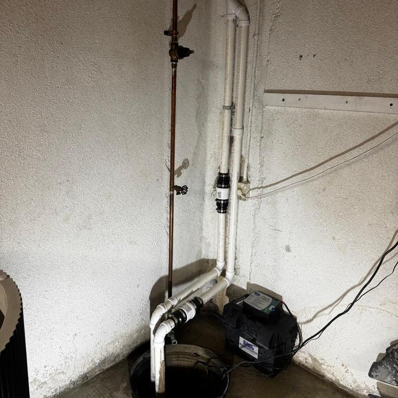 Sump pump discharge piping with new check valves
