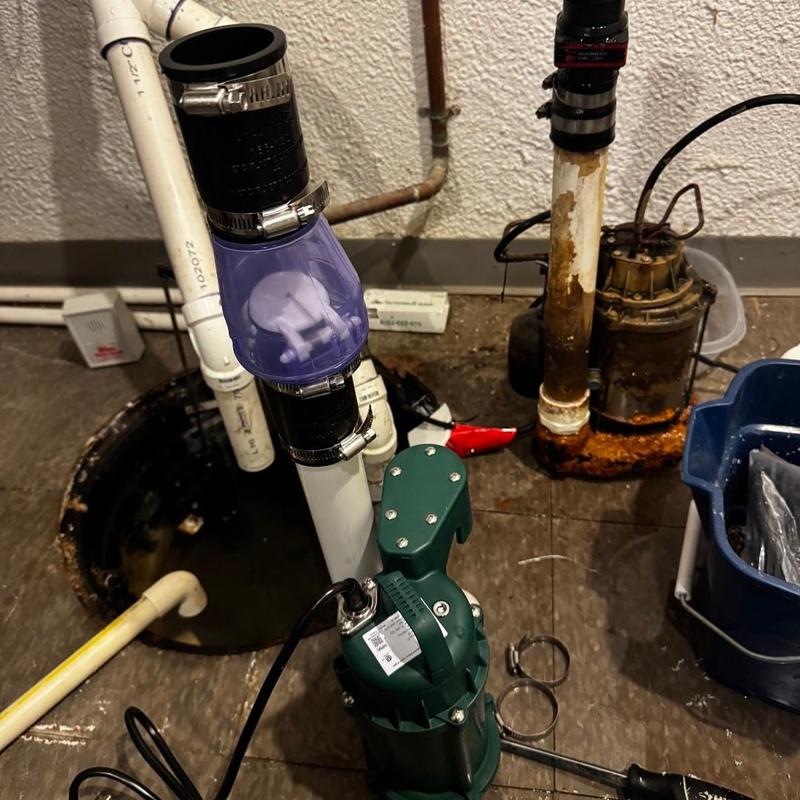 Zoeller sump pump with check valve installation