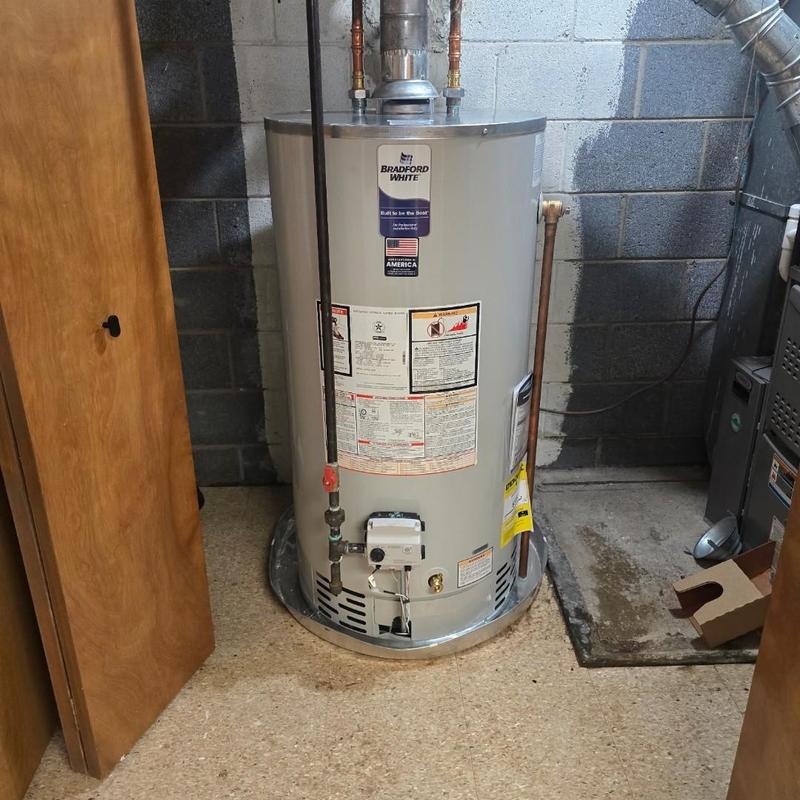 Bradford White 50 gallon water heater installed