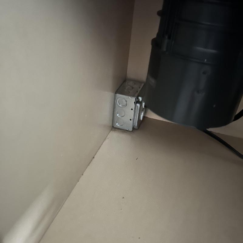 Garbage disposal electrical box installation under sink